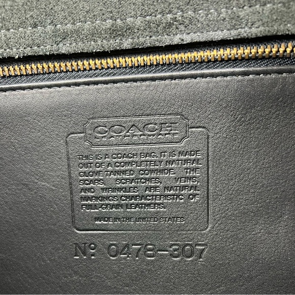 Vintage Coach Beekman Black Leather Briefcase Messenger Bag Corpcore 80s 90’s - Picture 14 of 16